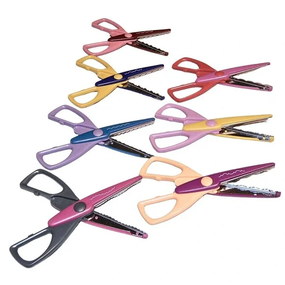 7 Pair Decorative Edge Craft Scissors Set Multi-Color Paper Edging Shears - Picture 2 of 9